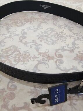 NEW Size 40 Ubelt Uniform Duty Belt 1.75” Black Basket Weave Leather Garrison